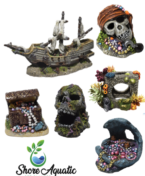 Aquarium Decorations Non-Toxic Pirate Themed for Freshwater or Saltwater